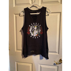 Asymmetrical Wonder Woman Sleeveless Top